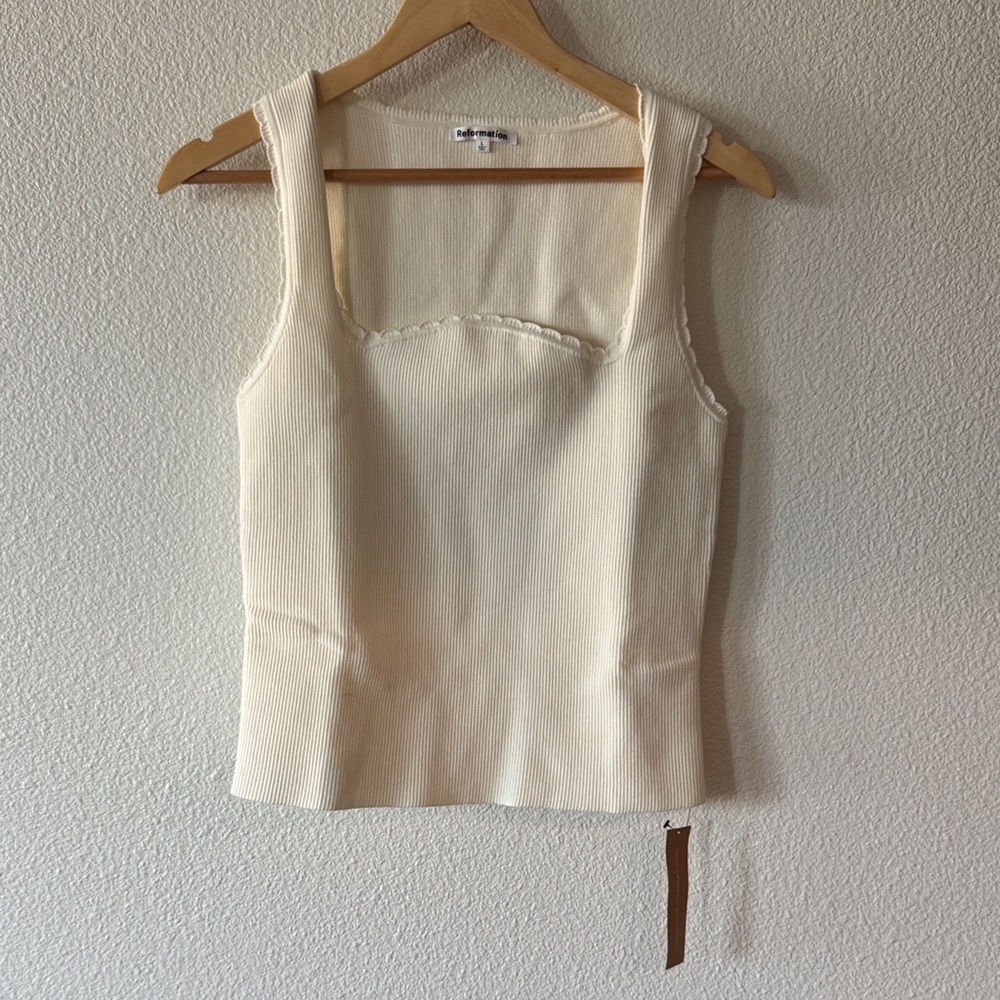 Reformation Nalini Cotton Sweater Tank